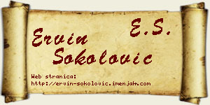 Ervin Sokolović vizit kartica